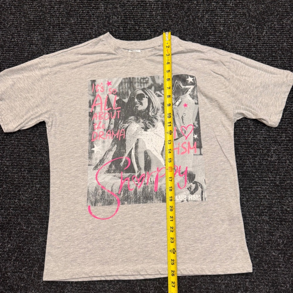 Disney High School Musical Sharpay Evans Graphic T-Shirt Gray Pink XS HSM Drama - Picture 3 of 11